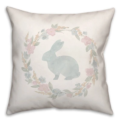 Easter Wreath Pillow 2 18" x 18" Throw Pillow