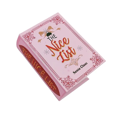 8" Pink Nice List Book Box Tabletop Décor by Ashland®