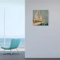 Stupell Industries Traditional Nautical Sailboat on the Water Canvas Wall Art