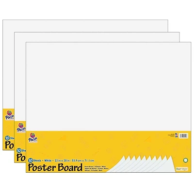 UCreate® White 22" x 28" Poster Board, 3 Packs of 10