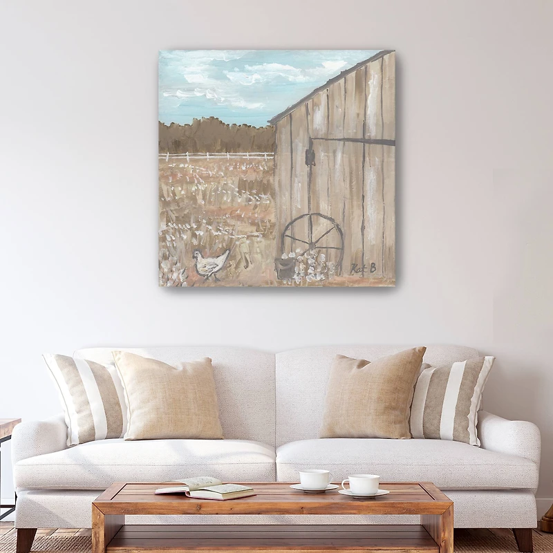 Chicken Barn Canvas Giclee