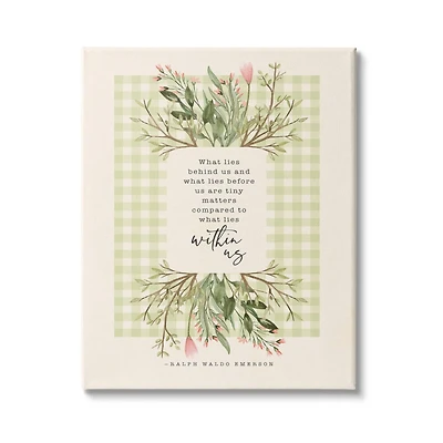 Stupell Industries What Lies Behind Us Phrase Motivational Living Today Canvas Wall Art