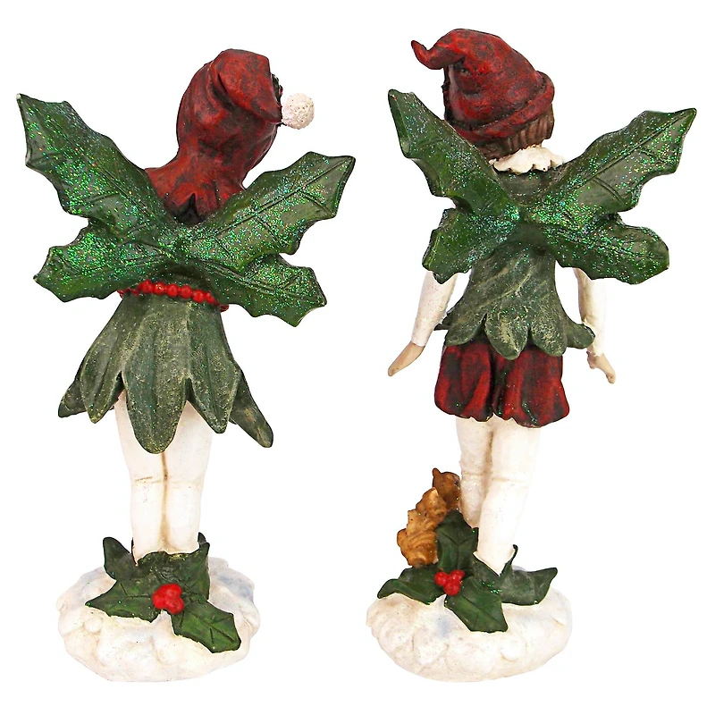 Design Toscano Santa's Victorian Holly Christmas Elves Statue Set