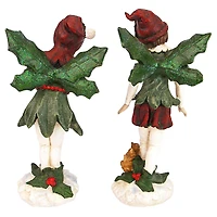 Design Toscano Santa's Victorian Holly Christmas Elves Statue Set
