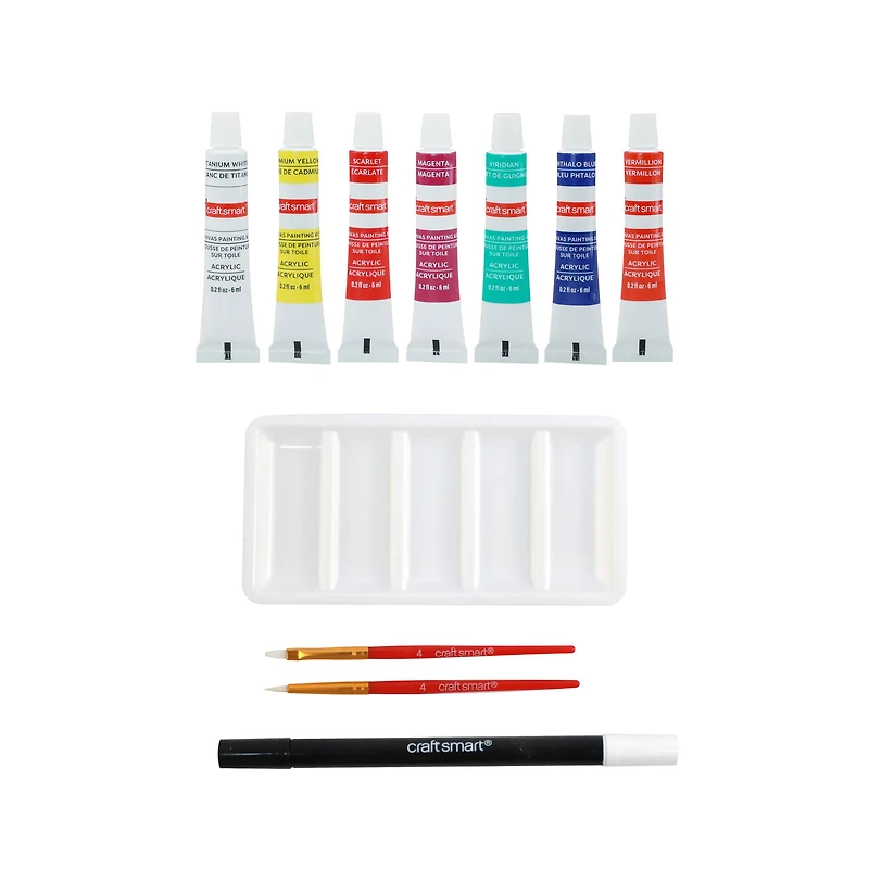 7" x 9" Floral Glove & Tea Oval Canvas Painting Kit by Craft Smart®