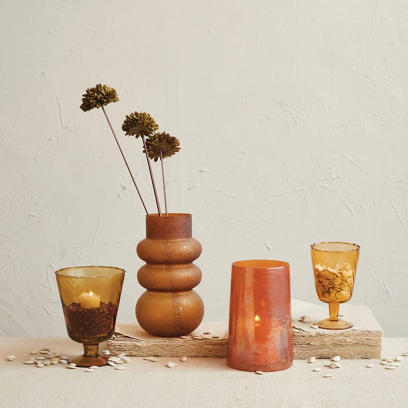 Hello Honey® 7.5" Brown Glass Votive Holder