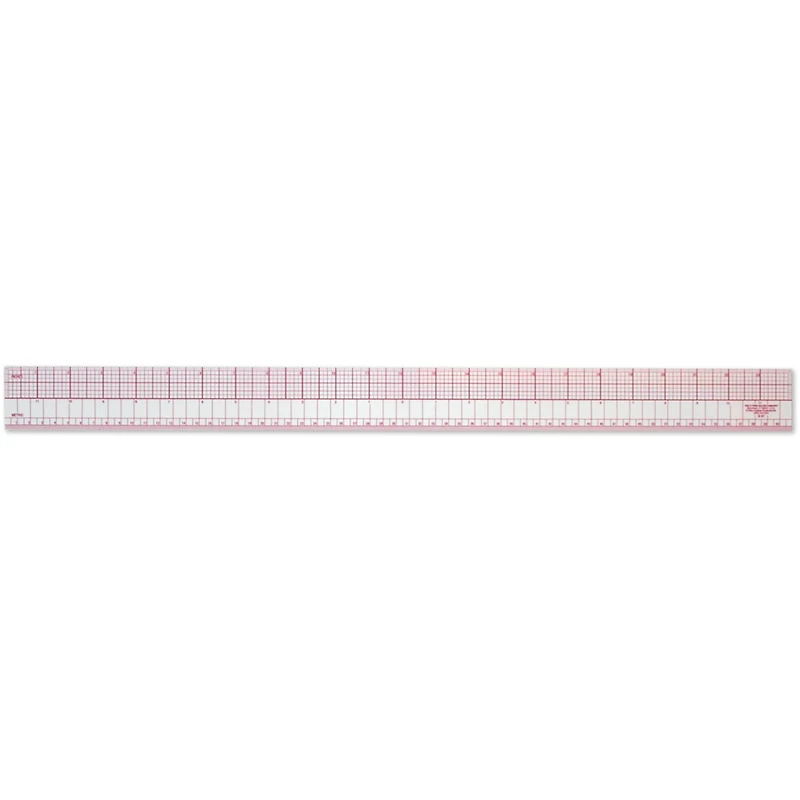 12 Pack: Westcott® C-Thru Zero-Centering English & Metric Ruler, 24"