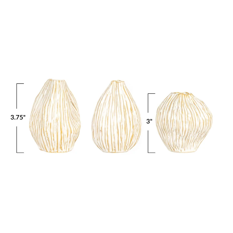 Hello Honey® Whispering White Pleated Vase Set