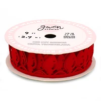 Gwen Studios 7/8" x 3yd. Die Cut Holiday Lights Christmas Ribbon
