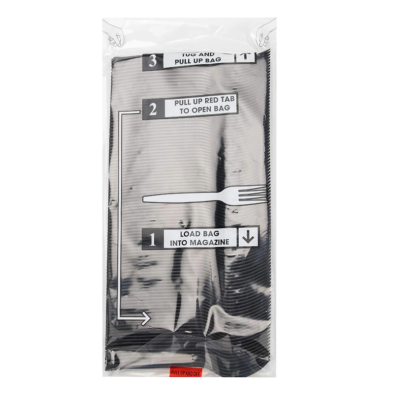 Mind Reader Black Plastic Fork Dispenser Refills, 100ct.