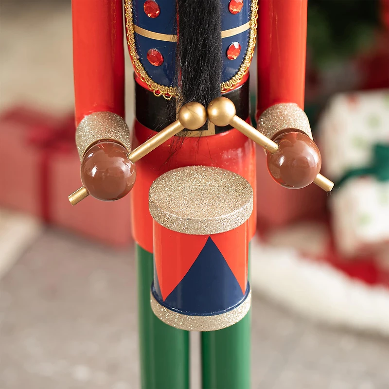 Glitzhome® 42" Wooden Christmas Soldier Nutcracker