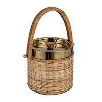 Hello Honey® 3qt. Boho-Chic Rattan & Steel Ice Bucket