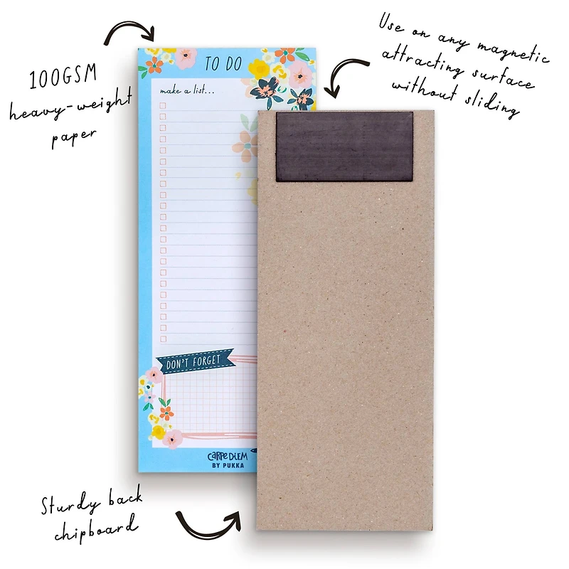 Pukka Pads Magnetic Ditzy Floral To Do List Notepads, 6ct.