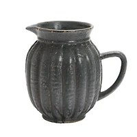 Hello Honey® 2.5qt. Matte Black Stoneware Fluted Pitcher