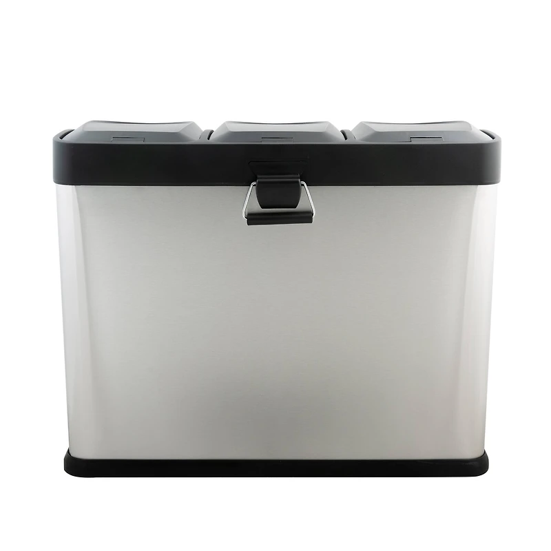 Organize It All 3 Compartment Stainless Steel Recycle Bin