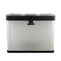 Organize It All 3 Compartment Stainless Steel Recycle Bin