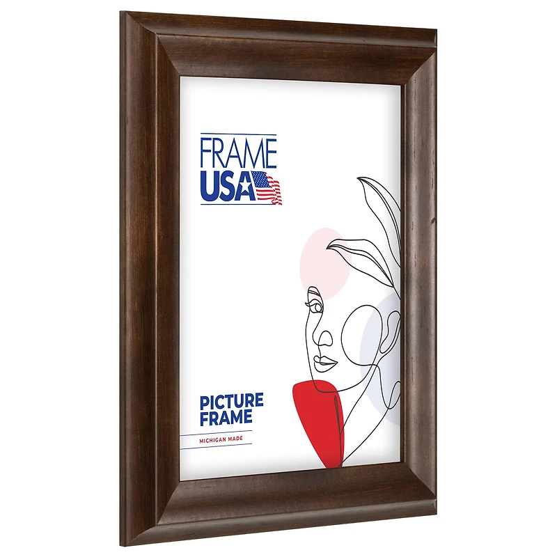 Frame USA Verona Narrow Mocha Single Image Picture Frame with Mat