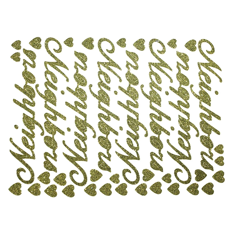 JAM Paper Neighbor Gold Script Floral Adhesive