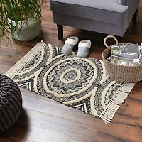 DII® Printed Natural Hand-Loomed Shag Rug
