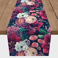 72'' Jewel Bouquets Cotton Twill Table Runner