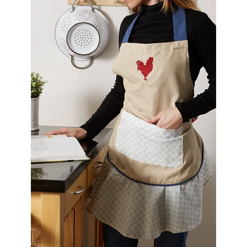 DII® Red Rooster Ruffle Apron