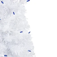 2ft. Pre-Lit White Iridescent Pine Artificial Christmas Tree, Blue Lights