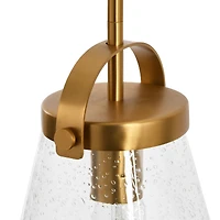Hello Honey® Robert Stevenson Lighting Wesley Metal & Seedy Glass Ceiling Light