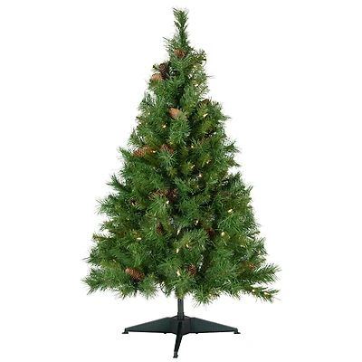 4ft. Pre-Lit Dakota Red Pine Full Artificial Christmas Tree, Clear Lights