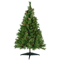 4ft. Pre-Lit Dakota Red Pine Full Artificial Christmas Tree, Clear Lights