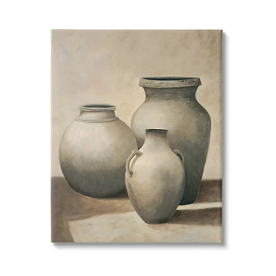 Stupell Industries Clay Plant Pottery Jars Still Life Canvas Wall Art