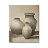 Stupell Industries Clay Plant Pottery Jars Still Life Canvas Wall Art