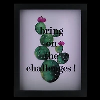 LED Inspirational Cactus Framed Light Box