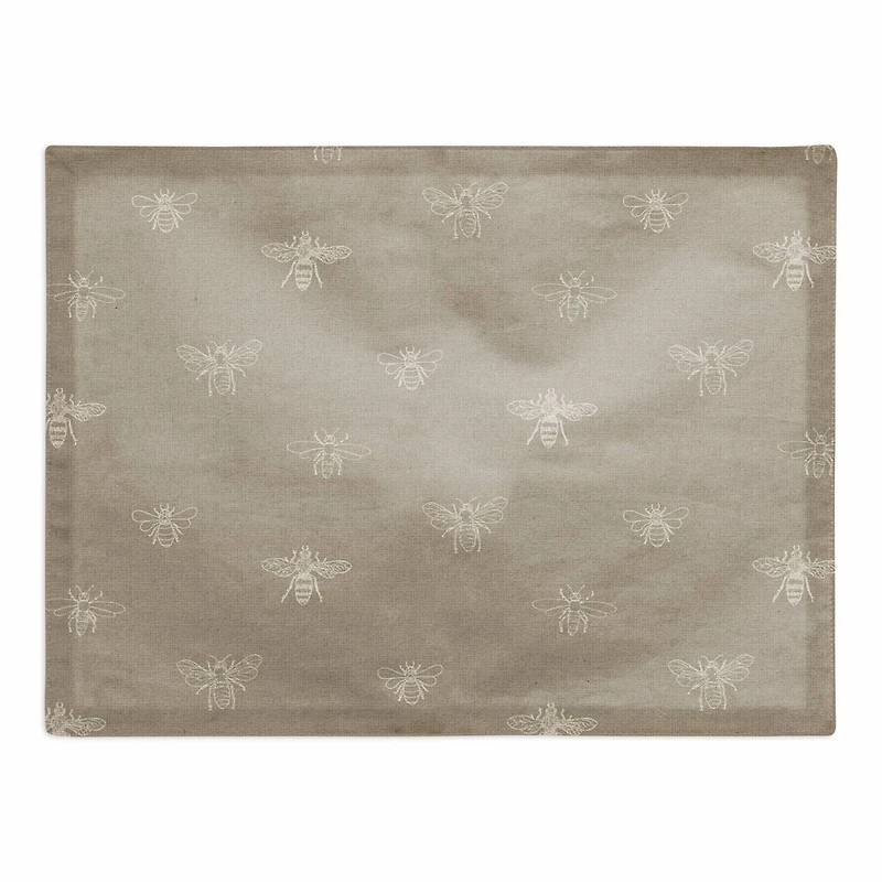 Delicate Bee Pattern Cotton Twill Placemat