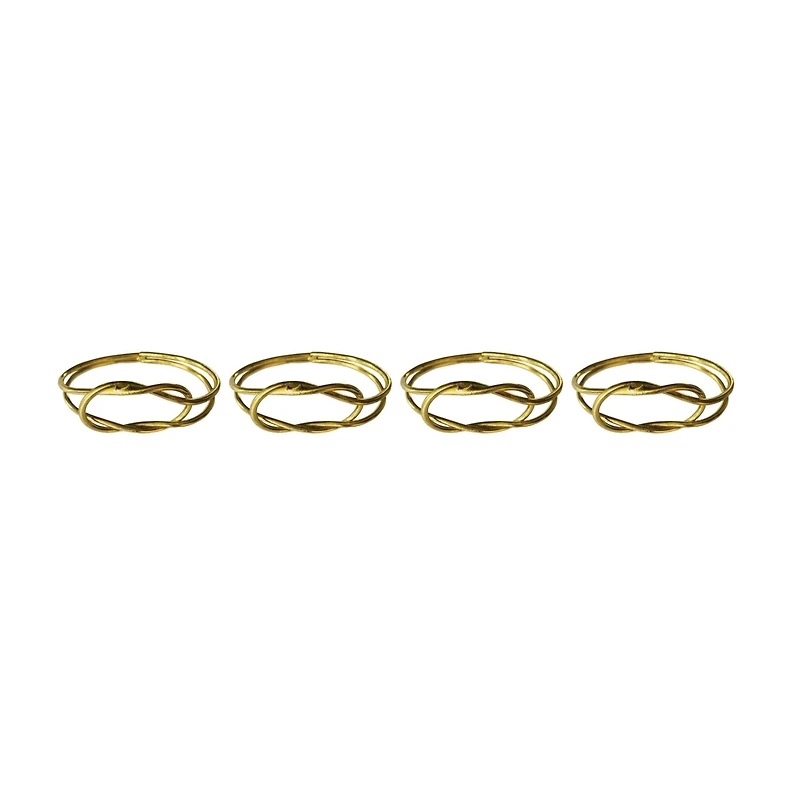 Hello Honey® Gold Metal Twisted Napkin Rings, 4ct.