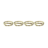 Hello Honey® Gold Metal Twisted Napkin Rings, 4ct.