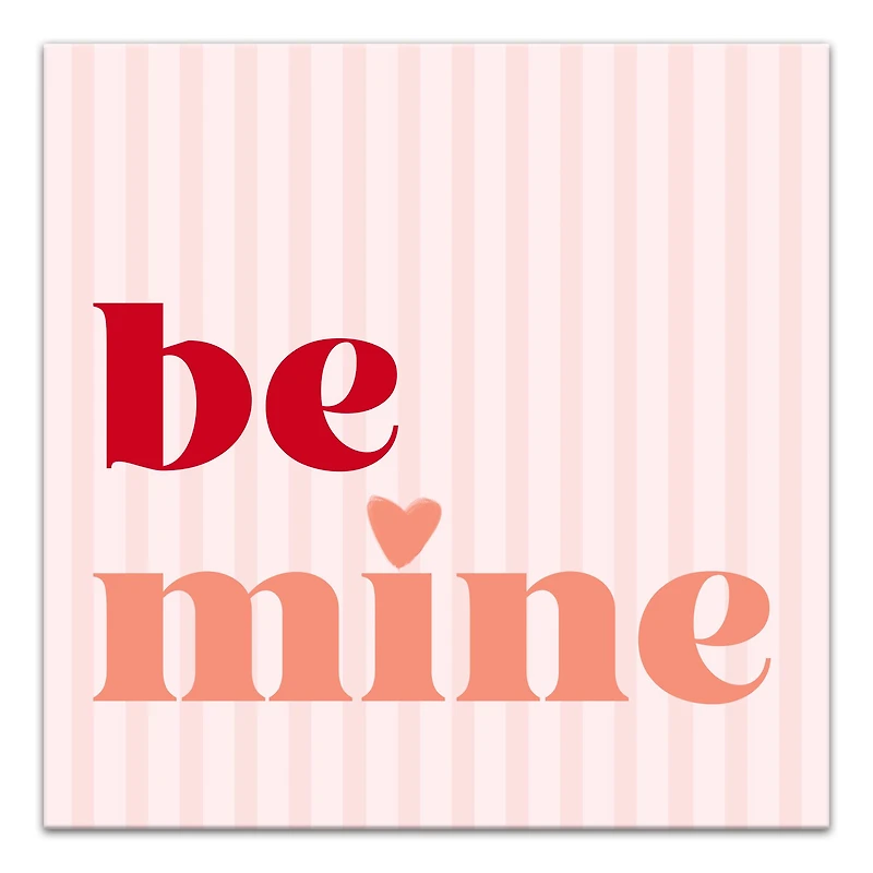 Be Mine Stripes Canvas Wall Art