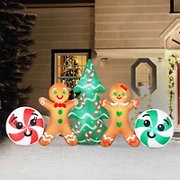 48" Airflowz Inflatable Gingerbread Couple Scene