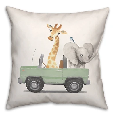 Cruisin Animals 18" x 18" Throw Pillow