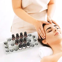 NEX™ 4-Tier Whitewash Essential Oils Storage Rack for 3mL to 20mL Bottles