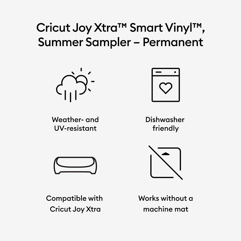 Cricut Joy Xtra™ Permanent Smart Vinyl™ Summer Sampler