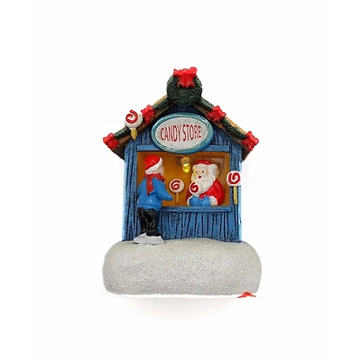 Wizardi 2.15" x 2.95" Christmas Village Holiday Candy Store