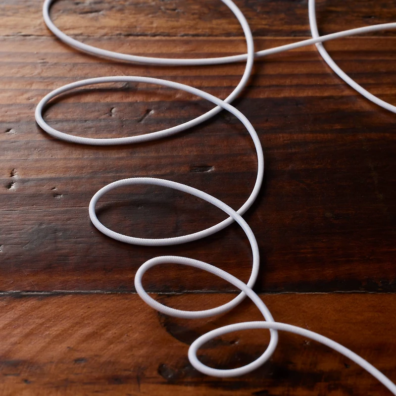 12 Pack: White Round Cord Elastic by Loops & Threads™