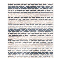 Blush Pink & Blue Woven Pattern Sherpa Fleece Blanket