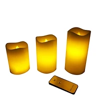 LED Flame Pillar Candle Set by Ashland®