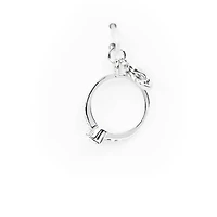 Austrian Crystal Rhodium Ring Charm by Bead Landing™
