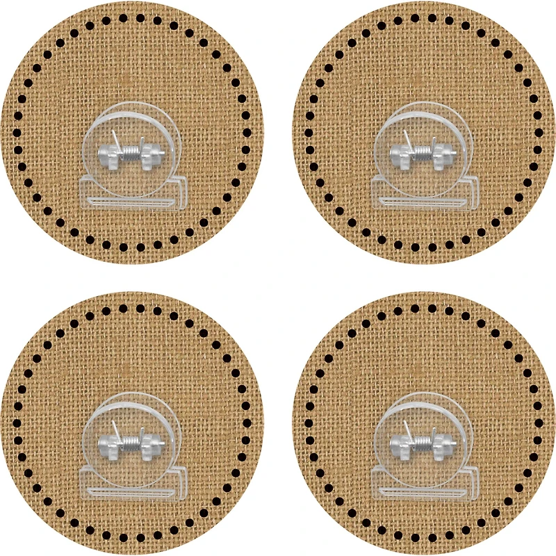 Teacher Created Resources Clingy Thingies® Burlap Design Clips, 3 Packs of 4