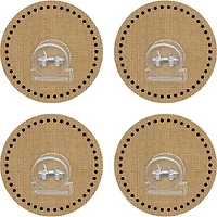 Teacher Created Resources Clingy Thingies® Burlap Design Clips, 3 Packs of 4
