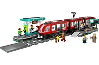 LEGO® City Downtown Streetcar and Station Toy Set 60423