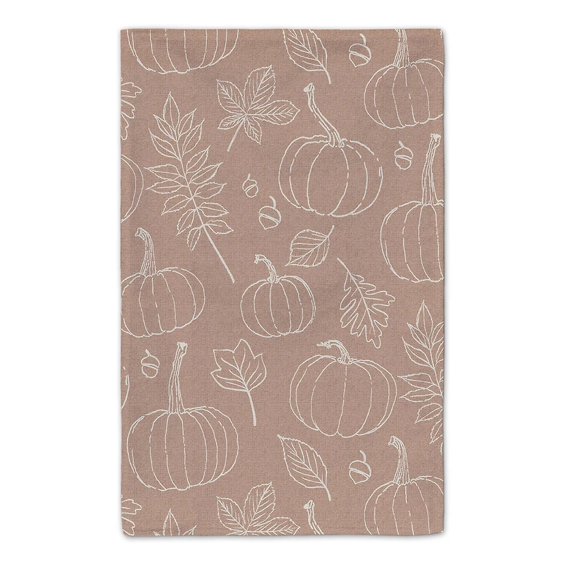 Count Your Blessings Dusty Rose Pumpkin Tea Towel Set
