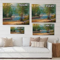 Designart - Green Trees By The Riverside
